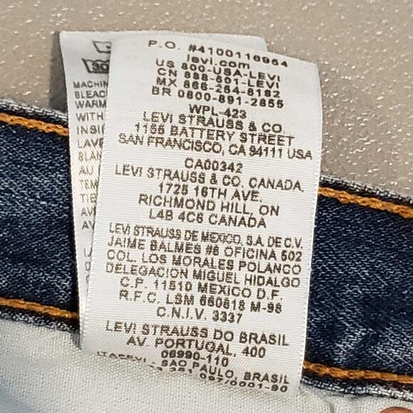 Levis 501 Jeans Mens 34x35 Blue Denim Button Fly Straight Medium Wash XX - Picture 8 of 15